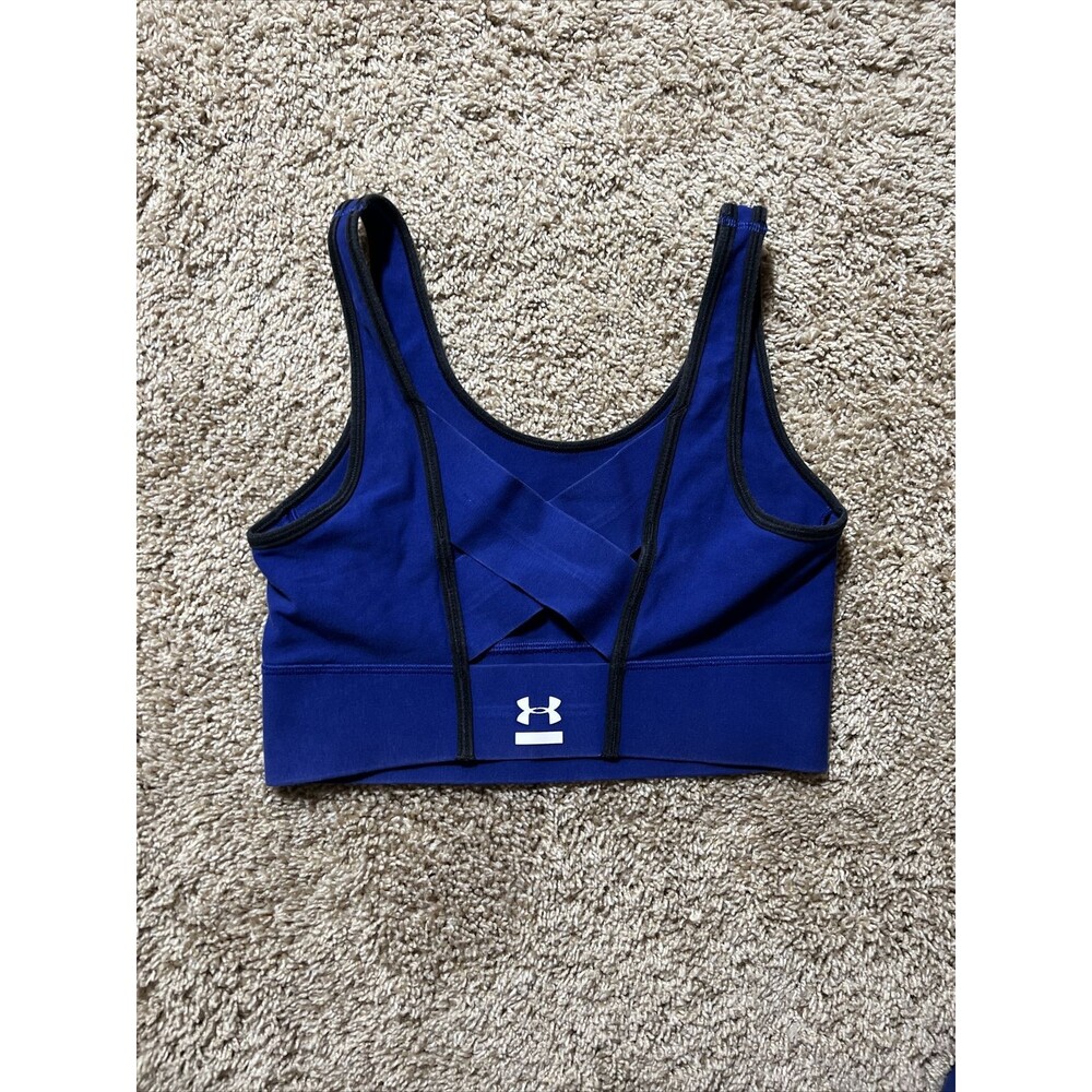 Women's Under Armour Sports Bra Size S Small Fitted Padded Racerback Blue